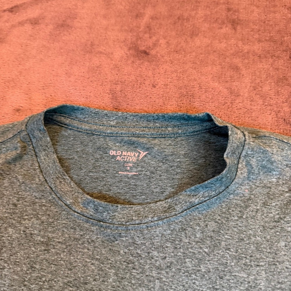 Old Navy Active Core T Shirt Mens Small Teal Heathered Short Sleeve Performance